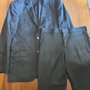 Express Producer Suit, Men's 2-Piece Black Suit, Jacket 38R, Pants 31/32